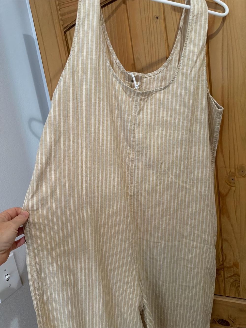 NWT Marine Layer Sydney Beach Jumpsuit in Natural Stripe - Size Large - Picture 8 of 11